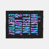 ハンティンフィッシュインアンドロヴィンデイリー狩り魚釣り フリースブランケット (正面(横))