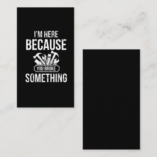 ハンデおもしろいィマンの英雄職人のユーモアを修復 名刺 (正面/裏面)