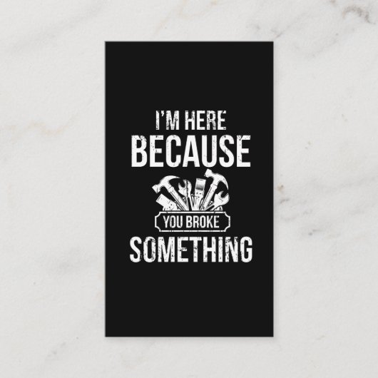 ハンデおもしろいィマンの英雄職人のユーモアを修復 名刺 (正面)