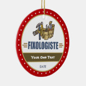 ハンデおもしろいィマン セラミックオーナメント (右)