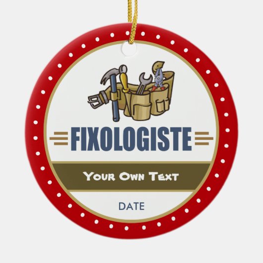 ハンデおもしろいィマン セラミックオーナメント (正面)