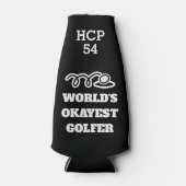 ハンディおもしろいキャップ数クール付きゴルフビールボトル ボトルクーラー (正面)