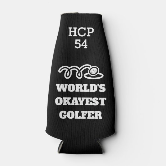 ハンディおもしろいキャップ数クール付きゴルフビールボトル ボトルクーラー (正面)