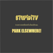 ハンディおもしろいキャップ駐車場のジョーク シール (正面)