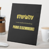 ハンディおもしろいキャップ駐車場のジョーク 台座サイン (インサイチュ)