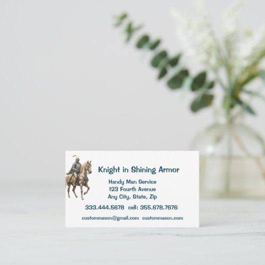 ハンディカスタムマンサービス修理メンテナンス 名刺 (スタンド正面)