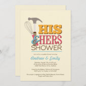 ハンディカップルのシャワー招待状 招待状 (正面/裏面)