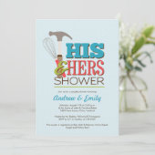 ハンディカップル結婚シャワー招待状 招待状 (スタンド正面)