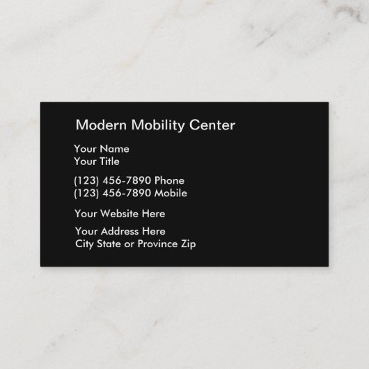 ハンディキャップ機器の名刺 名刺 (裏面)