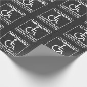 ハンディキャップ皮肉車椅子ミュージカル椅子 ラッピングペーパー (角)