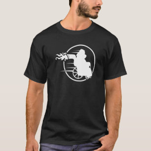 ハンディキャップ車いす障害体性対麻痺ユーモア Tシャツ