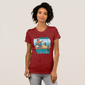 ハンディキャップ車いす魚釣り Tシャツ (正面フル)