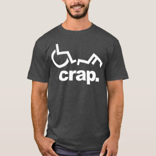 ハンディキャップ車椅子おもしろい秋 Tシャツ