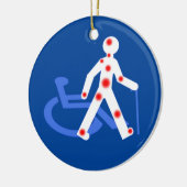 ハンディキャップ非表示/表示 セラミックオーナメント (左)