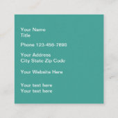 ハンディキャップ·サモダンービス スクエア名刺 (裏面)