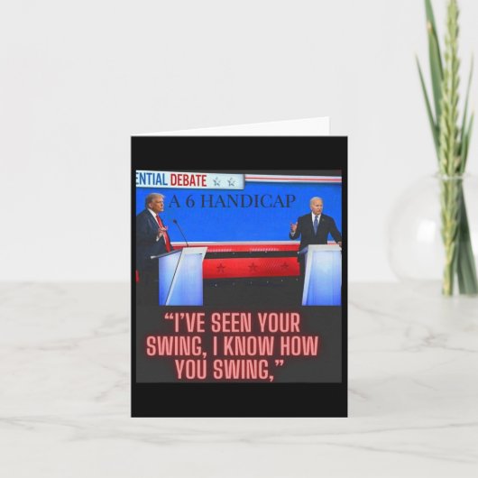 ハンディキャップ・ジョー・バイデン氏とドナルド・トランプの討論 カード (正面)
