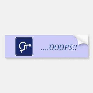 ハンディキャップ、….OOOPS!! バンパーステッカー