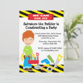 ハンディフィックスItボーイズ誕生日招待状 招待状 (スタンド正面)