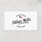 ハンディマンカーペンターアメリカ国旗 名刺 (正面)