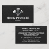 ハンディマンカーペンターサーシンプルズブラック 名刺 (正面/裏面)