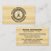 ハンディマンカーペンターベニヤ建築 名刺 (正面/裏面)