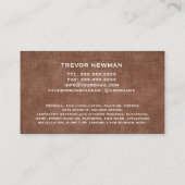 ハンディマンカーペンター建築グランジブラウン 名刺 (裏面)