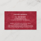 ハンディマンカーペンター建築グランジレッド 名刺 (裏面)