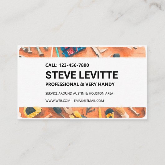 ハンディマンサービス 名刺 (裏面)