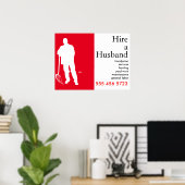 ハンディマンスモールビジネス広告ズ ポスター (ホームオフィス)