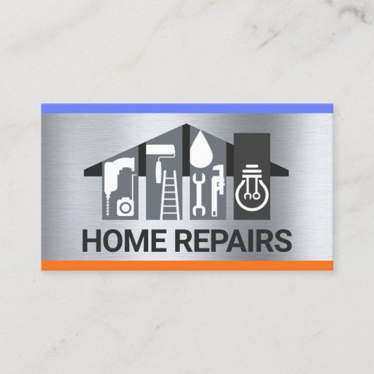 ハンディマンツール建物オンシルバー 名刺 (正面)