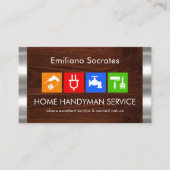 ハンディマンティンバーウッドシルバーストライプズ 名刺 (正面)