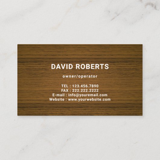 ハンディマンハウス修理大工建築木材 名刺 (裏面)