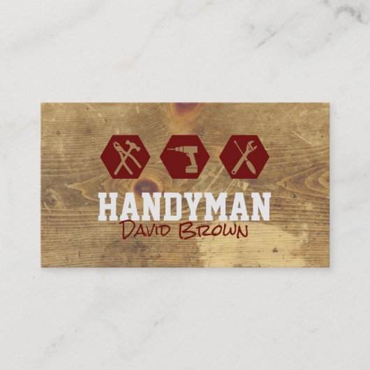 ハンディマンプロフェッショナルカーペンターハウス修理 名刺 (正面)