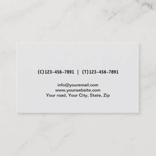 ハンディマンプロフェッショナルハウスリペアブルーメタル 名刺 (裏面)