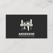 ハンディマンホームリペアビジネスカスタムブラックノワール 名刺 (裏面)