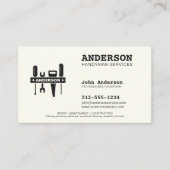 ハンディマンホームリペアビジネスカスタムブラックノワール 名刺 (正面)