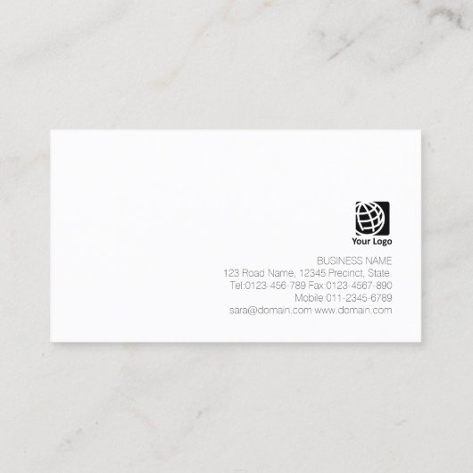 ハンディマンホームリペア建築ハウスアイコン 名刺 (裏面)