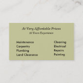 ハンディマン名刺 名刺 (裏面)