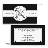 ハンディマン建築ブラックプロフェッショナル モダン 名刺