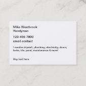 ハンディマン建築リモデリング 名刺 (裏面)