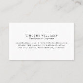 ハンディマン金ゴールド&ブラックモダン 名刺 (裏面)