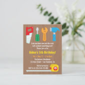 ハンディマン ツール ボーイズ 誕生日パーティー インビテーション (スタンド正面)