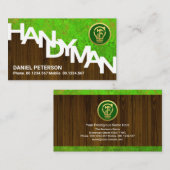 ハンディーマンサイネージオン木材フェンスグリーンガーデン 名刺 (正面/裏面)