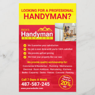 ハンディーマン事業プロモフライヤー - 在宅事業 チラシ