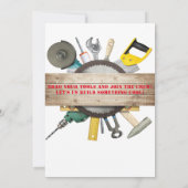 ハンディーマン・ツールとガジェットの誕生日パーティー 招待状 (裏面)