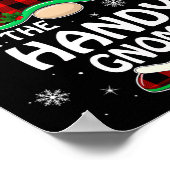ハンディー・ノーム・バッファロー・チェック柄の家族おそろいクリスマス ポスター (角)