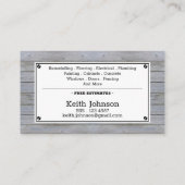 ハンディ素朴マングレーウッドヴィンテージ建築 名刺 (裏面)