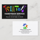 ハンデカラフルィマンツールホームリノベーション 名刺 (正面/裏面)