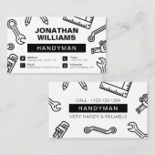 ハンデミニマルィマモダンン、白黒 名刺 (正面/裏面)