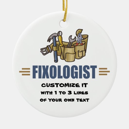 ハンデユーモアのあるィマン セラミックオーナメント (正面)